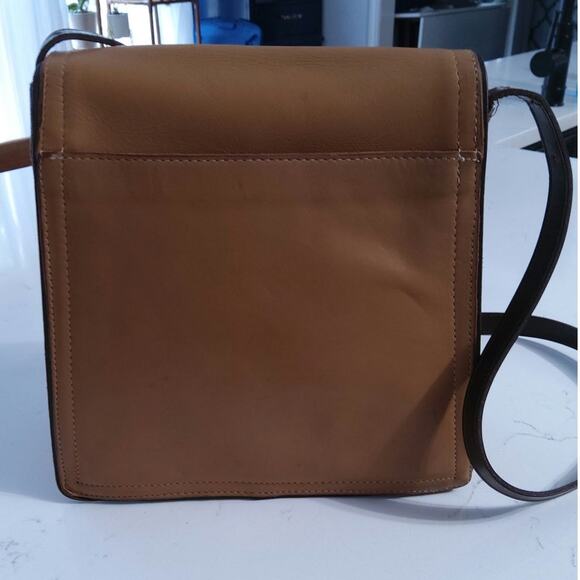 Vintage Coach Monterey flap crossbody bag tan leather timeless minimalist chic - Picture 5 of 12